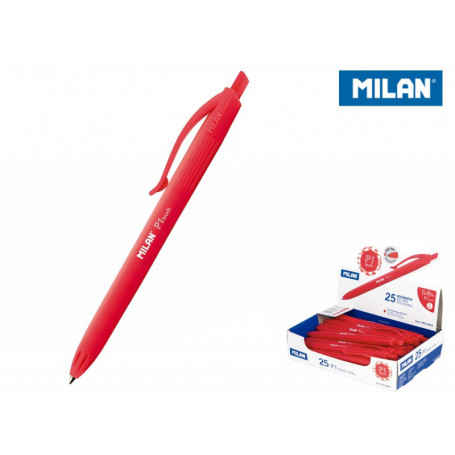 Długopis MILAN P1 TOUCH czerwony, pud. 25 szt.