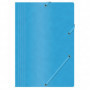 Teczka z gumką OFFICE PRODUCTS, preszpan, A4, 390gsm, 3-skrz., niebieska