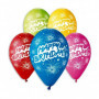 Balony Premium "Happy Birthday (fajerwerki)", 12"/ 5 szt.