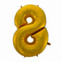Balon foliowy "Cyfra 8", złota, matowa, 92 cm
