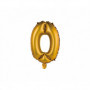 Balon foliowy "Cyfra 0", złota, matowa, 35 cm