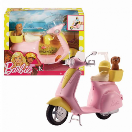 Akcesoria dla Lalek Barbie Skuter ze Szczeniaczkiem