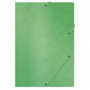 Teczka z gumką OFFICE PRODUCTS, preszpan, A4, 390gsm, 3-skrz., zielona