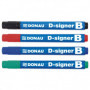 Marker do tablic DONAU D-Signer B, okrągły, 2-4mm (linia), niebieski