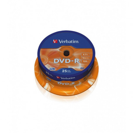 PŁYTY DVD-R VERBATIM 4,7 GB 16X CAKE 25 SZT.43522
