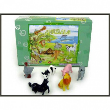 Zabawka dla Dzieci Figurki Zwierzęta Domowe Gumowe Groszek