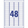 Usuwalne etykiety uniwersalne Avery Zweckform  A4, 30 ark./op., 45,7 x 21,2 mm, białe