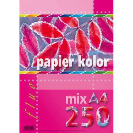 PAPIER FLUO MIX A4-250 KOLOR
