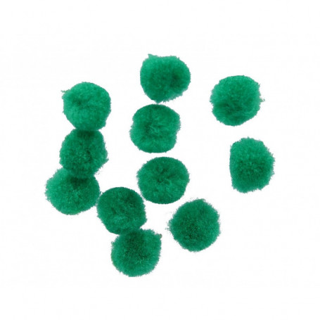 Pompony 1000 szt. zielone 1,5 cm