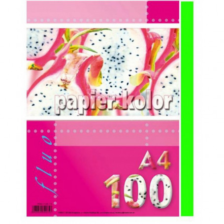 PAPIER A4 /100/ ZIELONY FLUO
