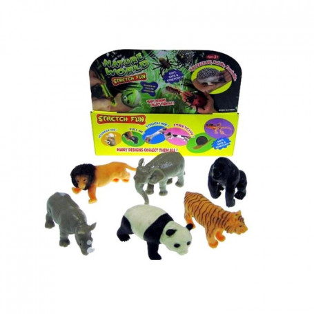Zabawka dla Dzieci Zwierzęta Dzikie Gumowe z Groszkiem