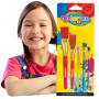 Pędzelki akrylowe Jumbo 5 szt. kolor blister Colorino Kids