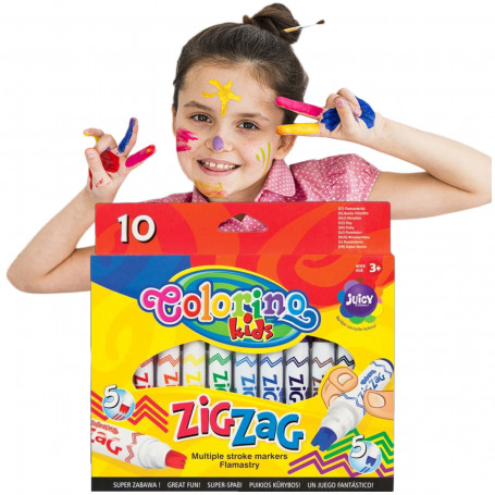 Flamastry Zig Zag 10 kol Colorino Kids