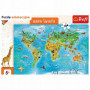 PUZZLE 104 Edukacyjne - Mapa świata dla dzieci