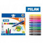 Flamastry MILAN MAXI SUPER WASHABLE 641, 12 kolorów w kartonowym opakowaniu