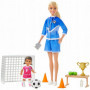 Lalka Barbie dla Dzieci Trenerka Piłki Nożnej Akcesoria