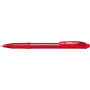Długopis z gumowym uchytem na wkłady wymienne BKS7E, automatyczny, 10 SZT.,CZERWONY
