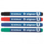 Marker permanentny DONAU D-Signer U, okrągły, 2-4mm (linia), czerwony