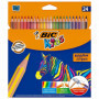 BIC Kids Eco Evolution Stripes Kredki ołówkowe 24 kolory