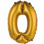 Balon foliowy "Cyfra 0", złota, matowa, 35 cm