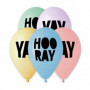 Balony Premium Hel Hooray, 13 cali/ 5 szt.