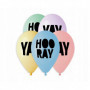 Balony Premium Hel Hooray, 13 cali/ 5 szt.