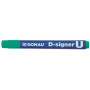 Marker permanentny DONAU D-Signer U, okrągły, 2-4mm (linia), zielony