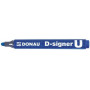 Marker permanentny DONAU D-Signer V, ścięty, 1-4mm (linia), niebieski