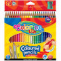Kredki ołówkowe trójkątne 24 kol.+ tem Colorino Kids new
