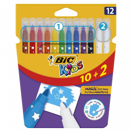 BIC Kids Magic Felt Pens Flamastry 12 kolorów