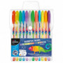 Długopisy Żelowe Brokatowe + Długopisy Żelowe Fluorescencyjne 6+6 Kolorów