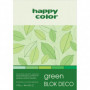 Blok Deco Green A4, 170g, 20 ark, 5 kol. tonacja zielona, Happy Color