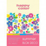 Blok Deco Summer A5, 170g, 20 ark, 5 kol., Happy Color