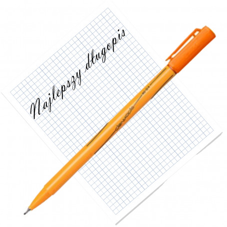 Dobry Długopis Cienkopis Kolorowy Rystor RC-04 Pomarańczowy