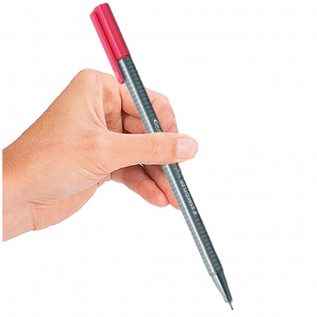 Kolorowy Cienkopis do Pisania Triplus Bordowy Długopis
