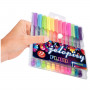 Długopisy Fluorescencyjne Żelowe PENWORLD Zestaw 12 Różnych Kolorów