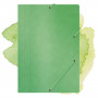Teczka z gumką OFFICE PRODUCTS, preszpan, A4, 390gsm, 3-skrz., zielona