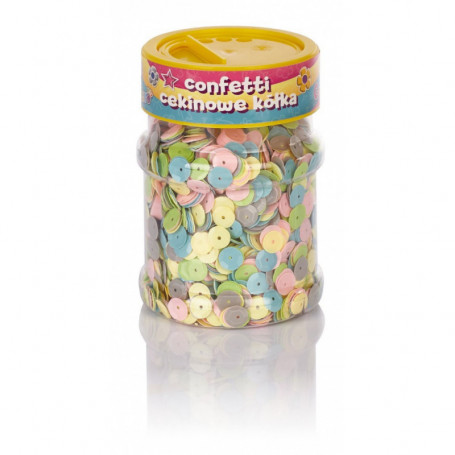 Confetti cekinowe kółka Pastel - mix kolorów 100g